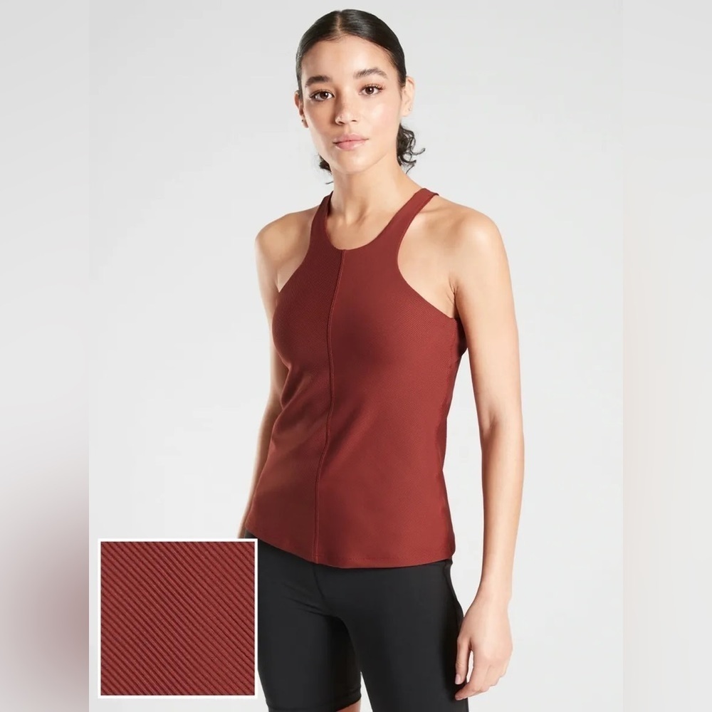 Athleta Intensity Support Top in SuperSonic Russet Brown top Medium built in bra